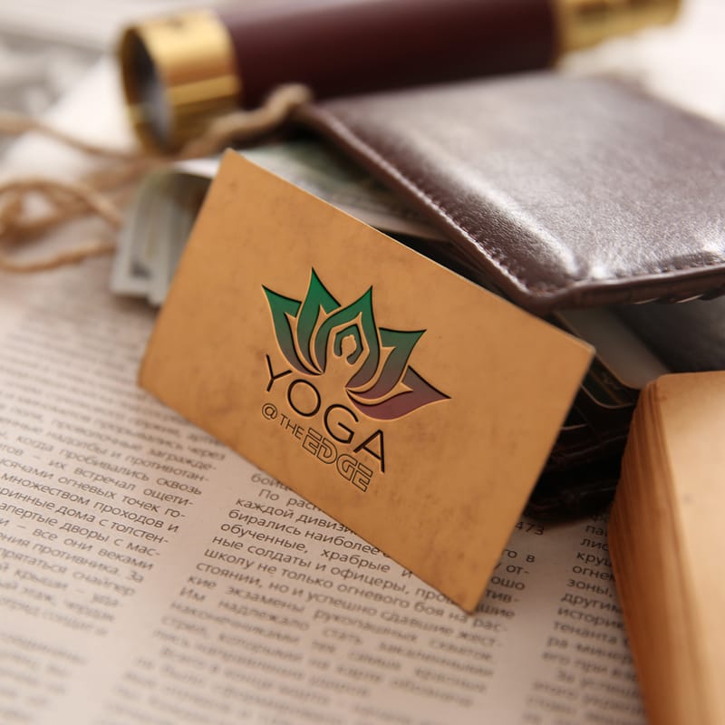 Linen Effect Card Logo Mockup PSD