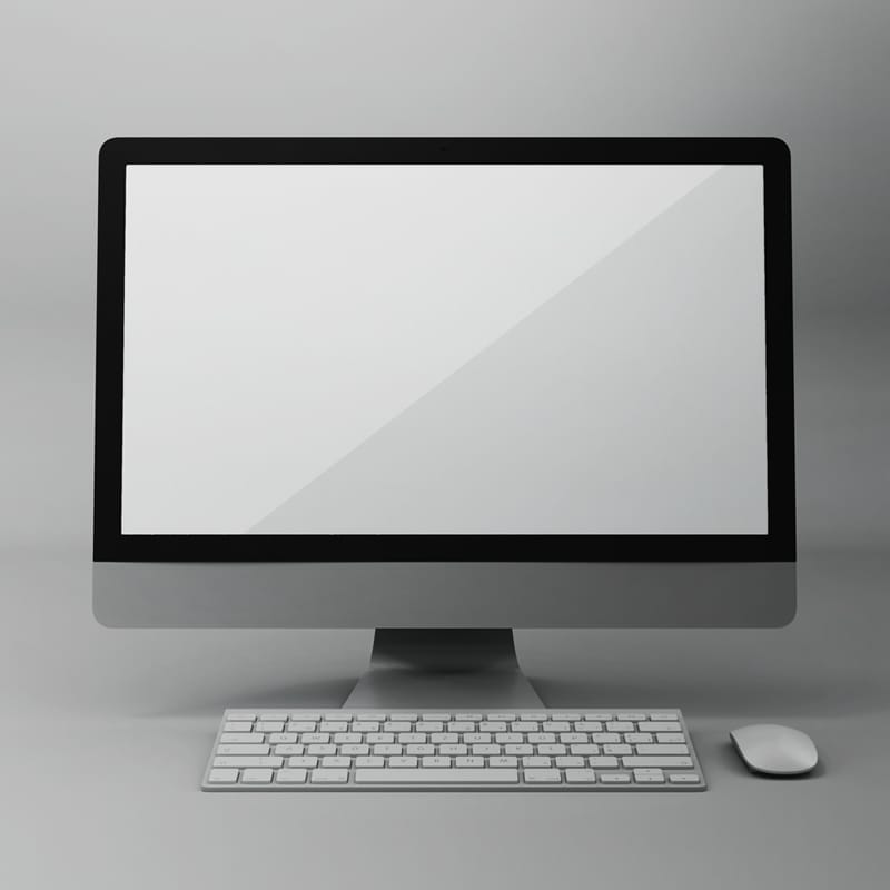 Minimalist Studio Display Mockup PSD