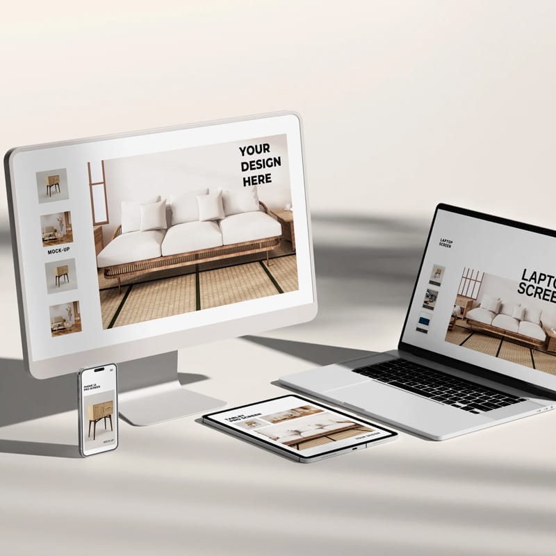 Multi Device Responsive Mockup PSD