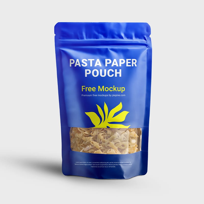 Pasta Paper Pouch Mockup PSD