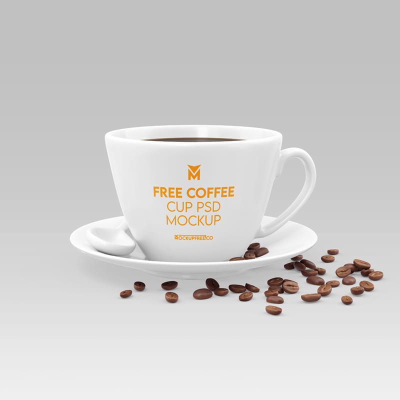 Photorealistic Coffee Cup Mockup Design PSD