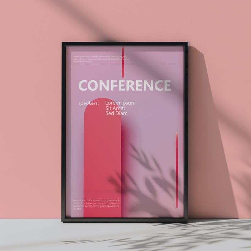 Photorealistic Poster Mockup PSD