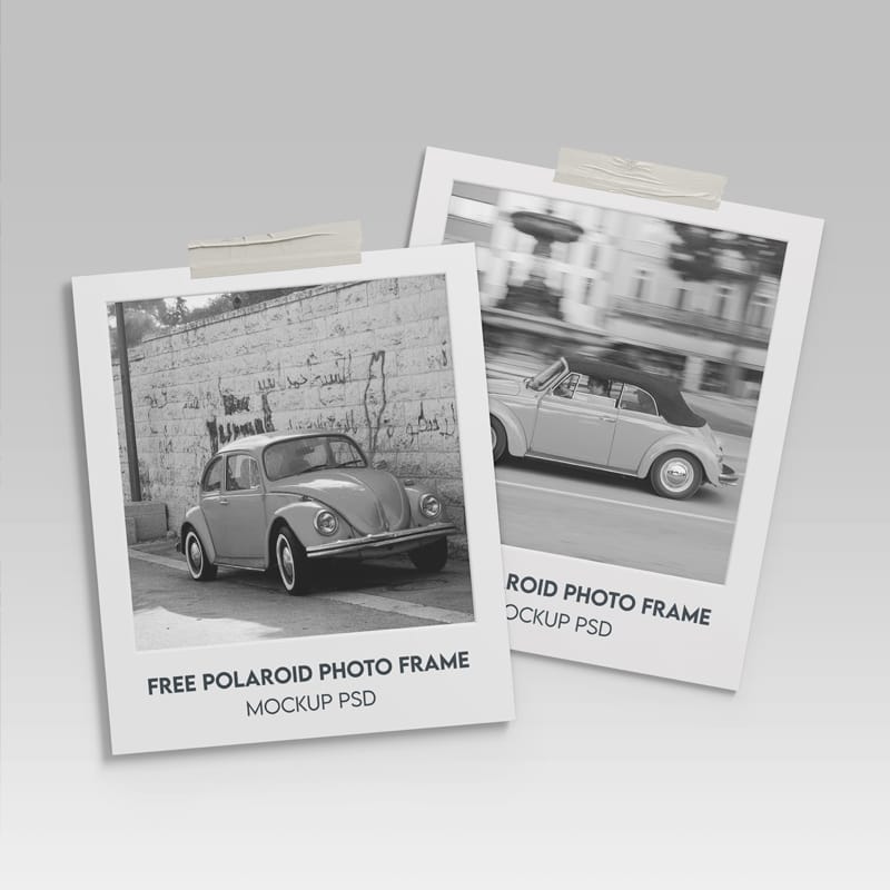Polaroid Photo Frame Mockup Template PSD
