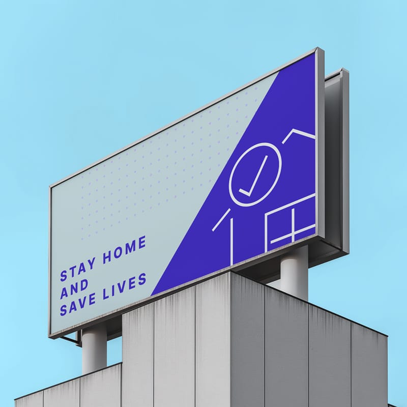 Realistic Large Billboard Mockup PSD