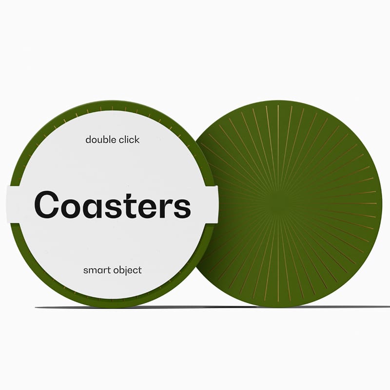 Round Coasters Mockup PSD