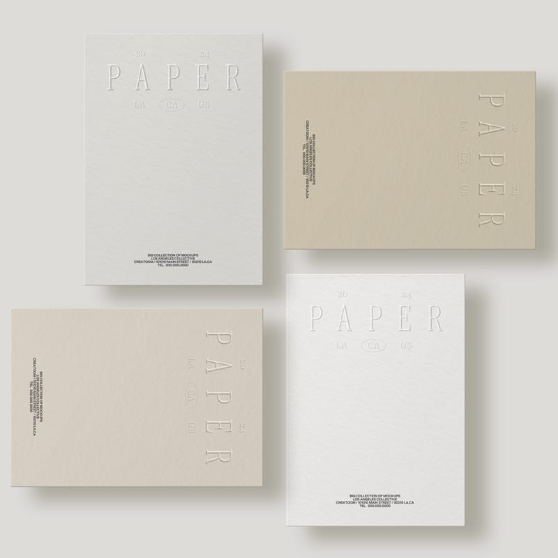 Scene With Paper Mockups PSD