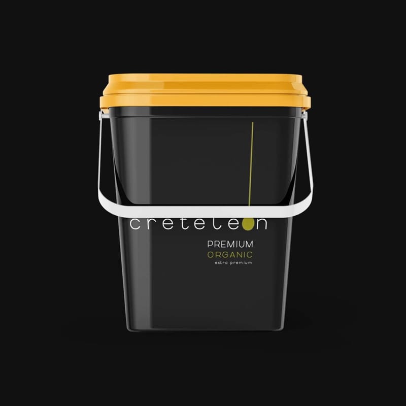 Square Bucket Label Mockup PSD