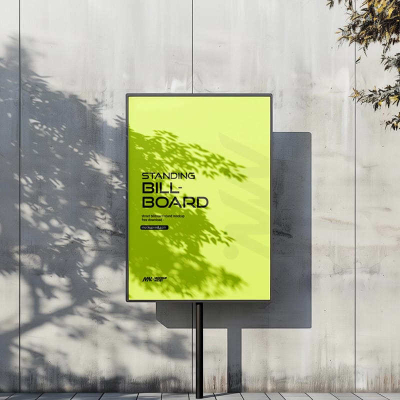 Street Stand Billboard Mockup PSD