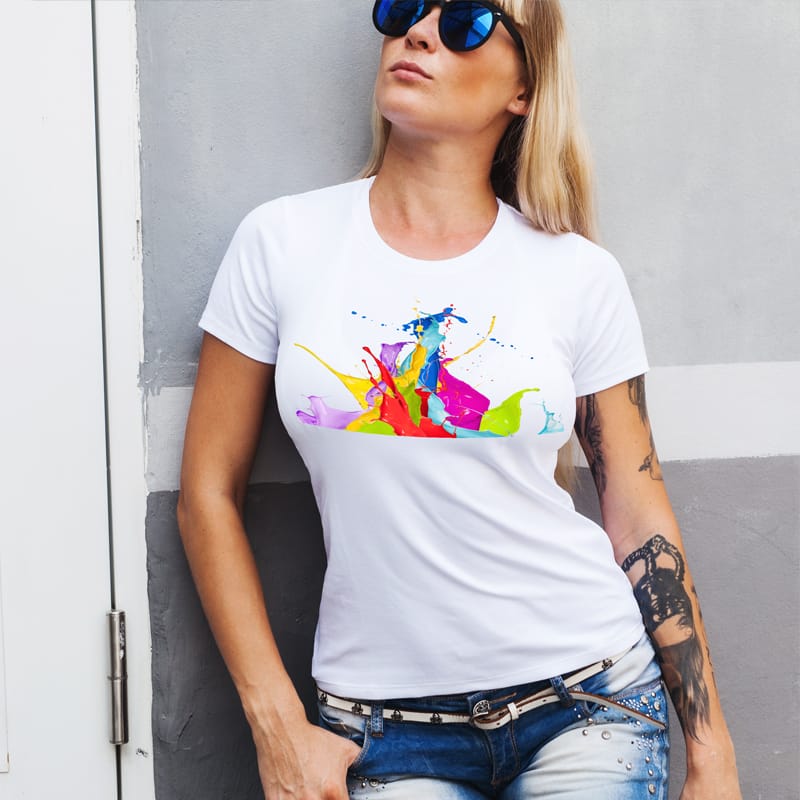 Sun Girl T-shirt Mockups PSD