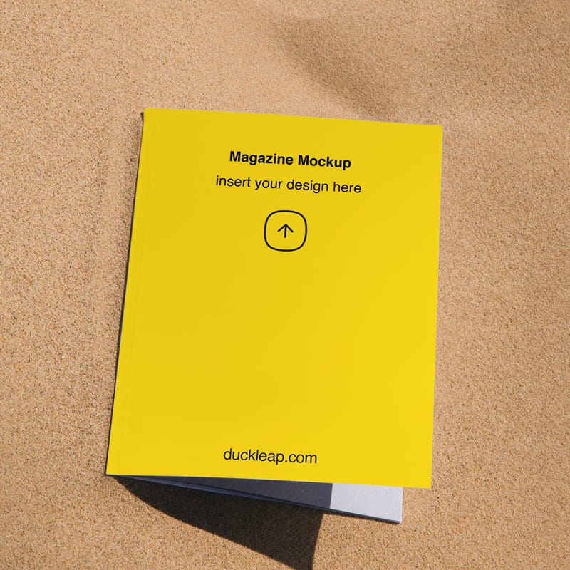 Thick Magazine Cover Mockup PSD