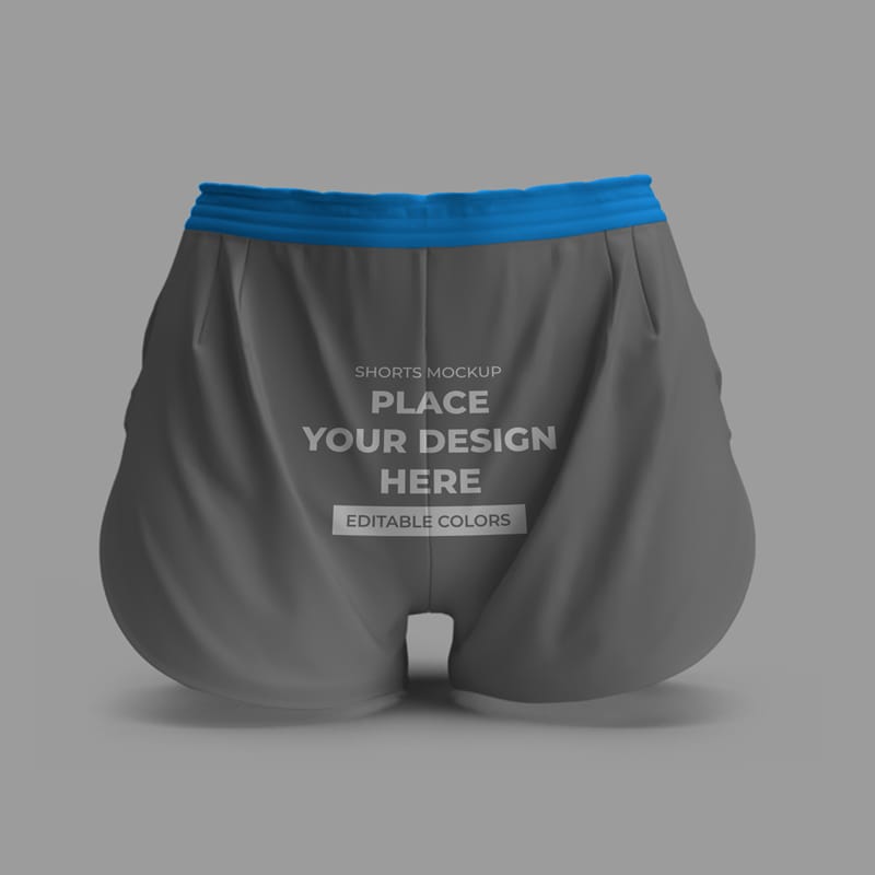 Woman Shorts Mockup Template PSD