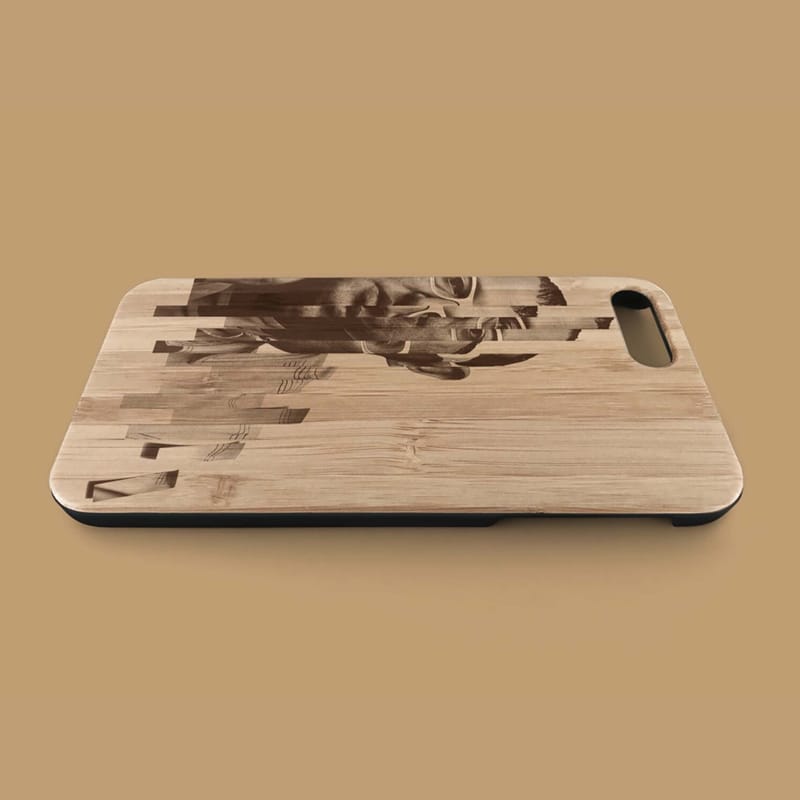 Wood Phone Back Cover Mockup PSD