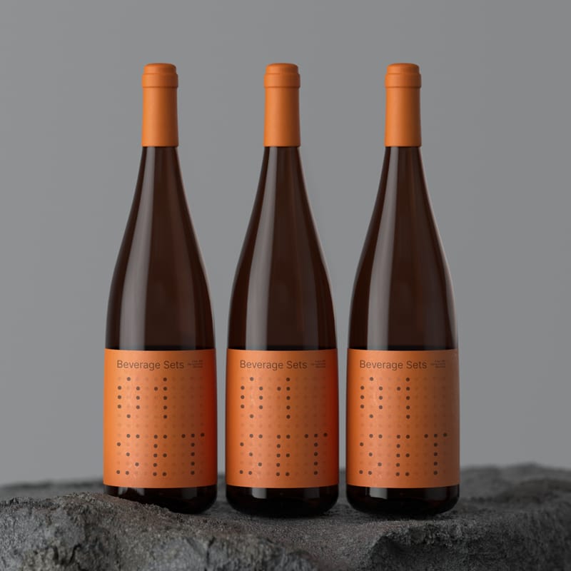 4K Liquor Bottle Mockup Template PSD