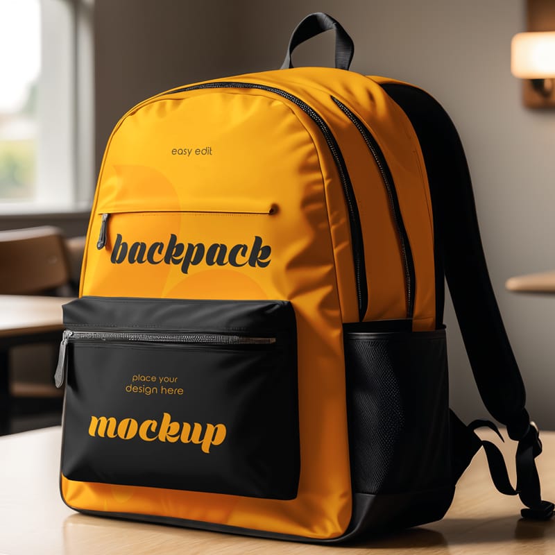 Backpack Mockup Template PSD