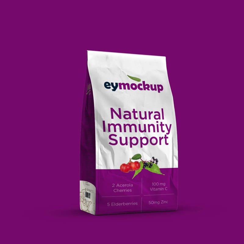 Berries Packaging Pouch Mockup PSD