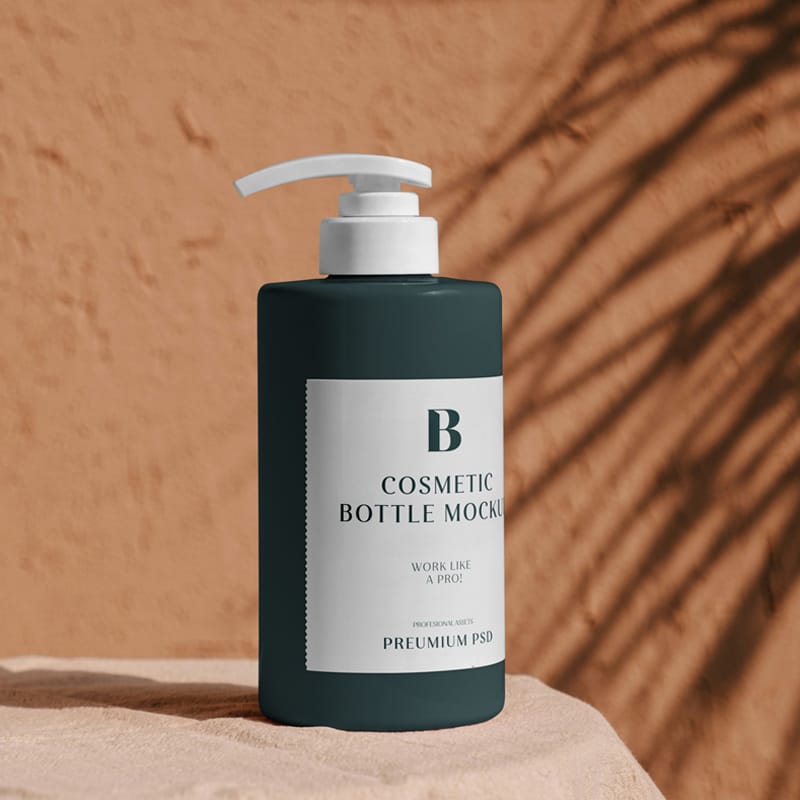 Bottle with Dispenser Mockup PSD
