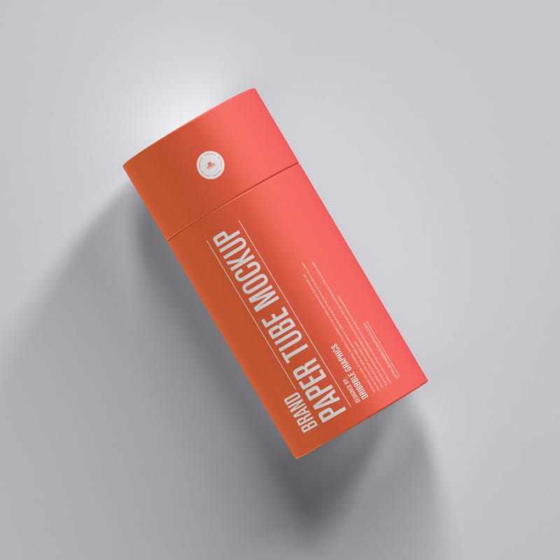 Brand Paper Tube Mockup PSD