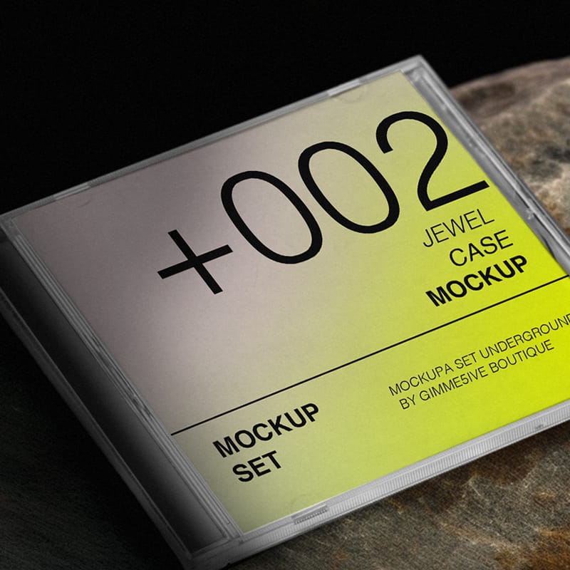 CD Jewel Box Mockup PSD