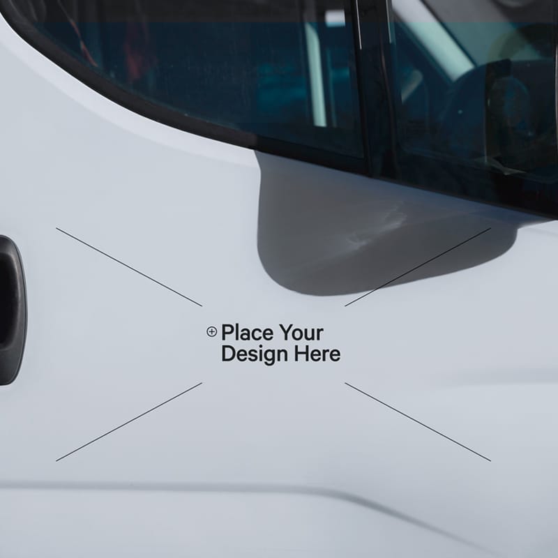 Car Sticker Mockup PSD