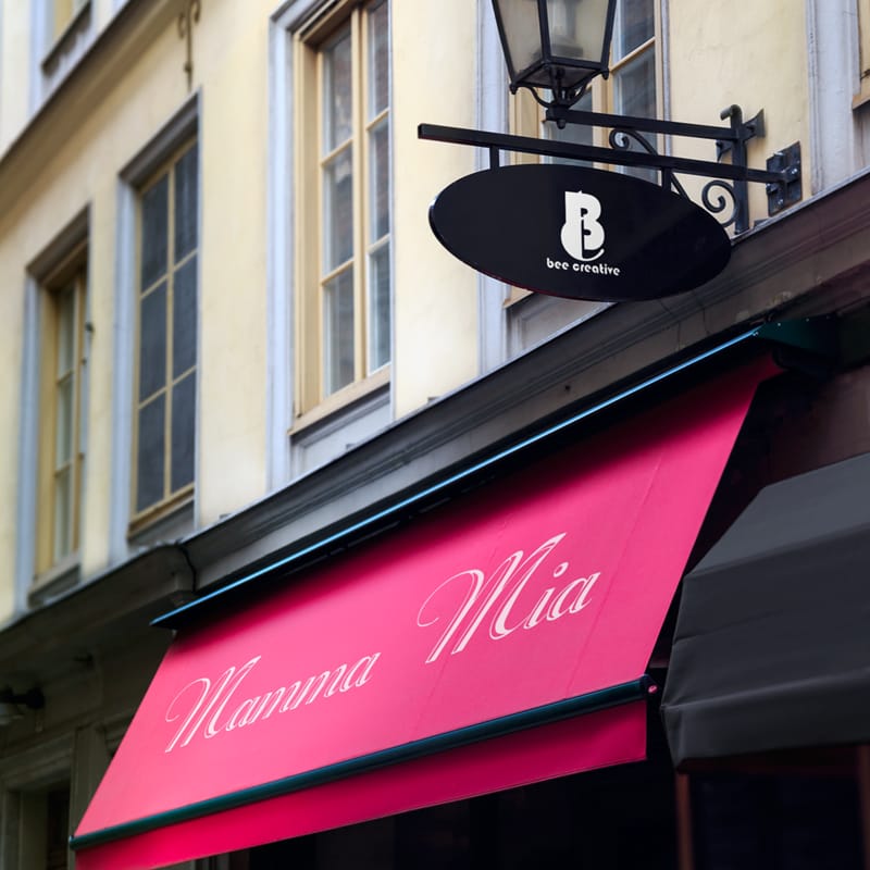 Church Hanging Billboard Logo Mockup PSD