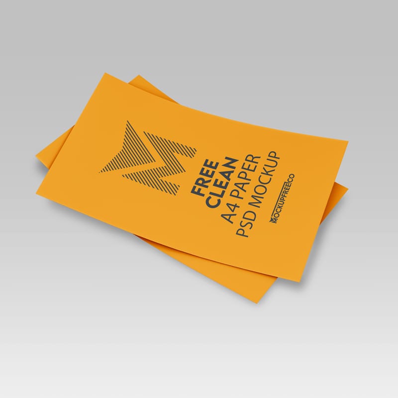 Clean A4 Paper Mockup PSD