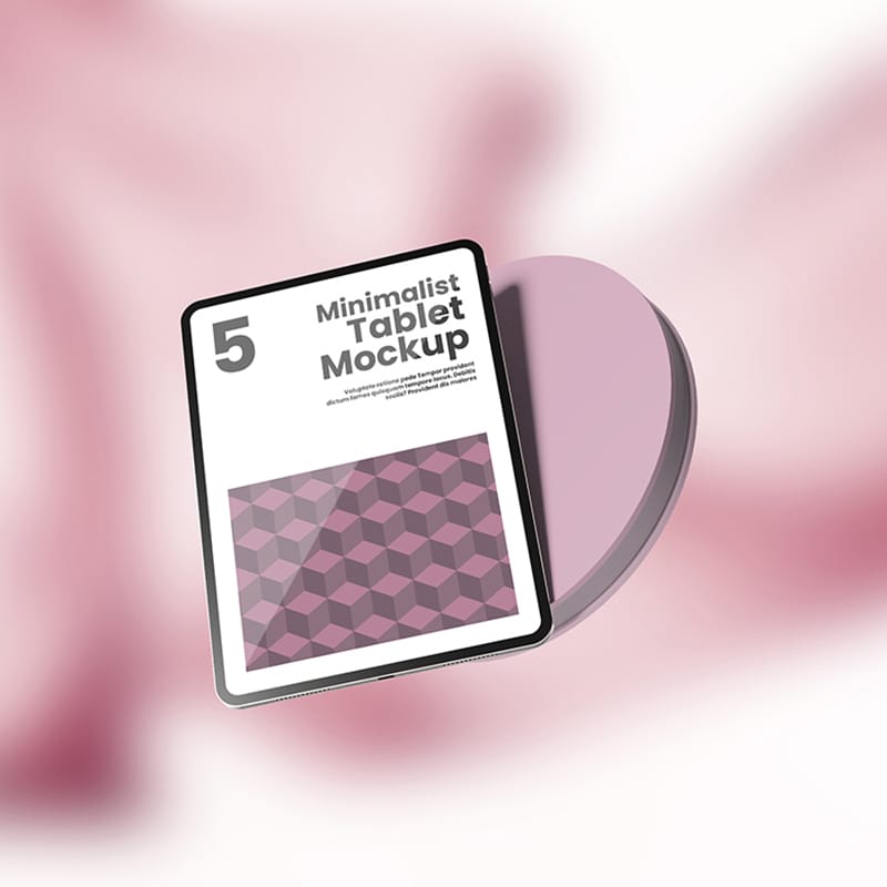 Clean Floating iPad Pro Mockup PSD