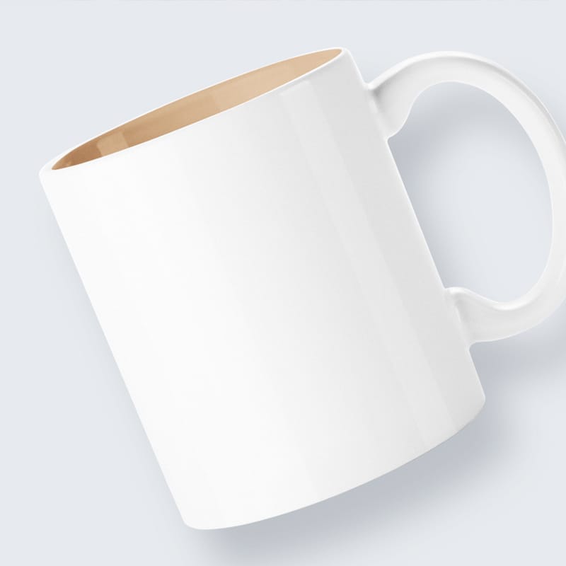 Coffee Mug Label Mockup PSD