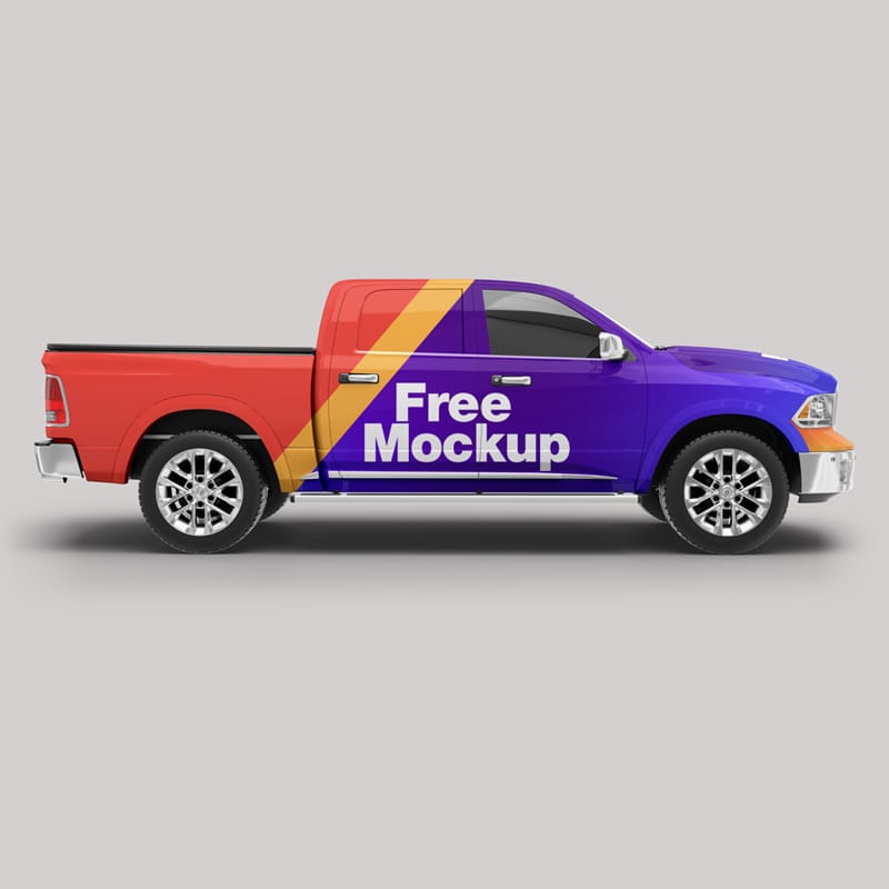 Dodge Ram 1500 Vehicle Mockups PSD