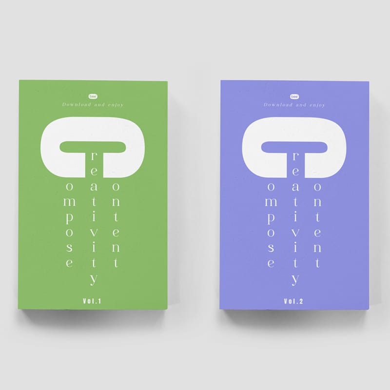 Double Book Cover Mockup PSD