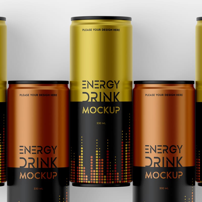 Energy Drink Mockup PSD