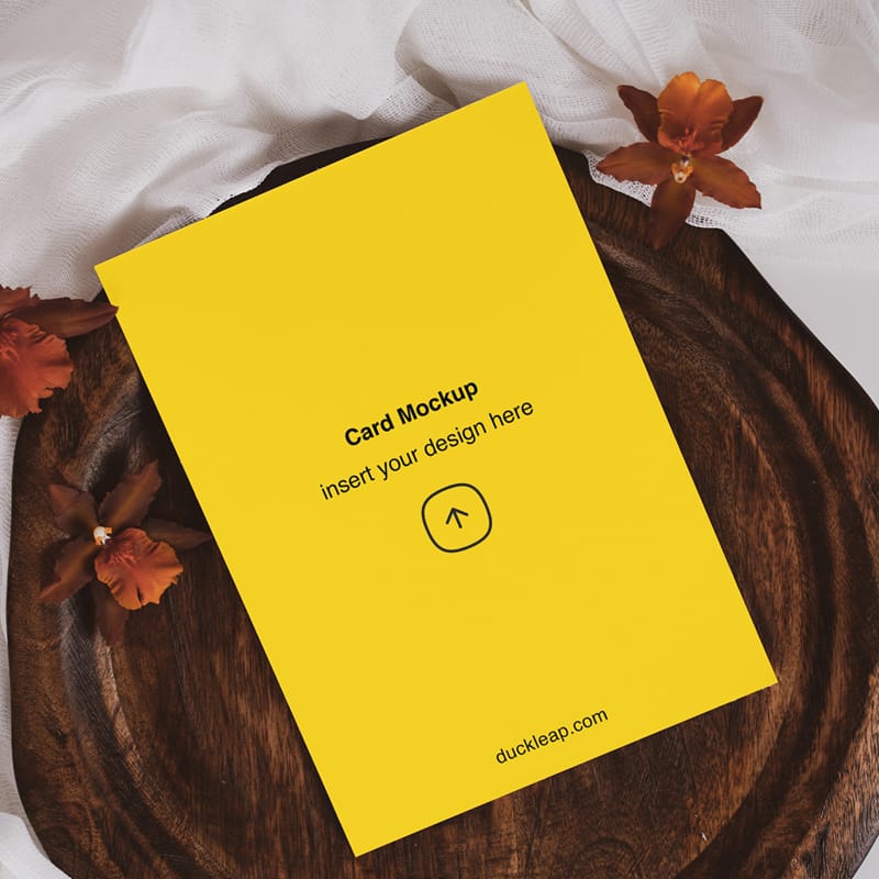 Fall Season Card Mockup PSD