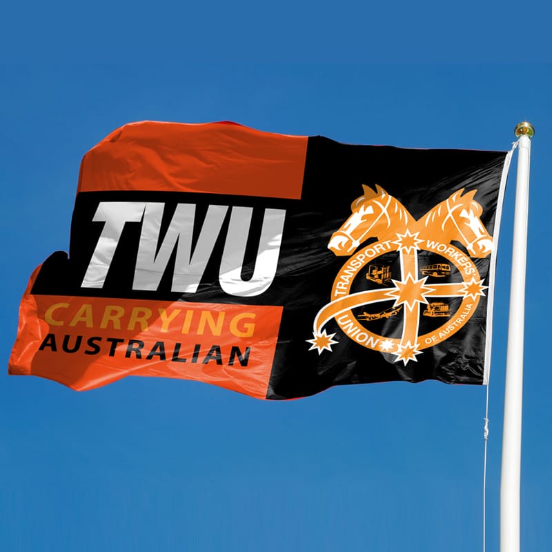 Flag Logo Mockup PSD