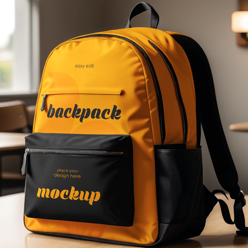 Free Backpack Mockup Template PSD