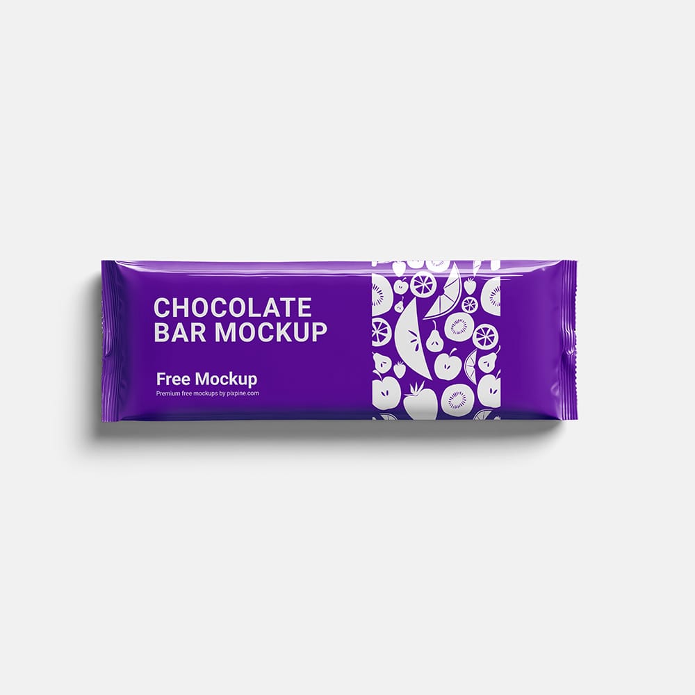 Free Chocolate or Candy Bar Mockup PSD