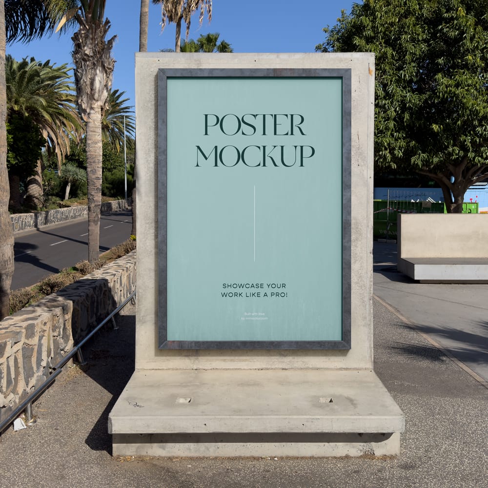 Free Citylight Street Poster Mockup PSD