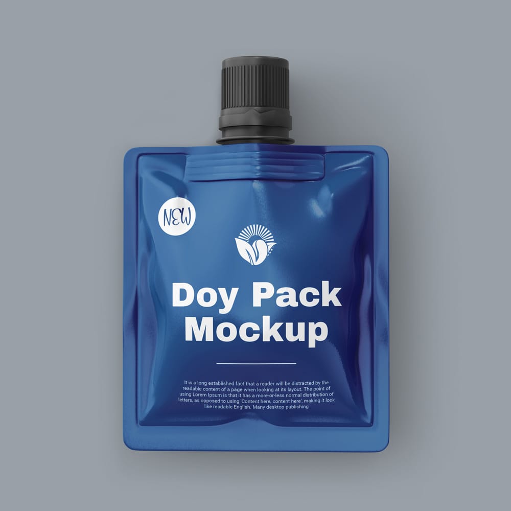 Free Doy Pouch Packaging Mockup PSD