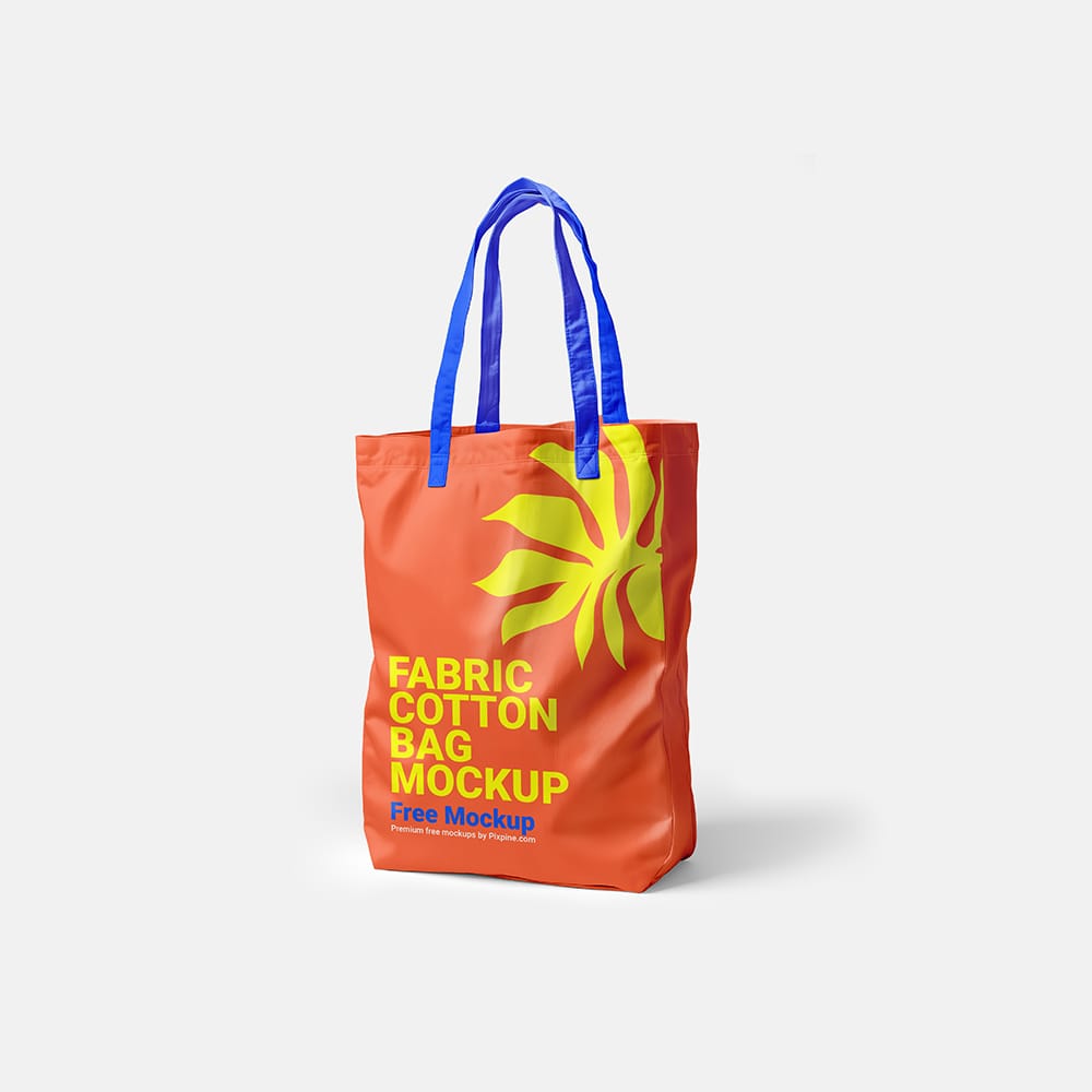 Free Fabric Cotton Bag Mockup PSD