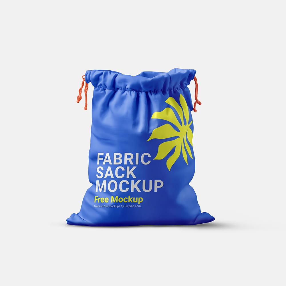 Free Fabric Sack Mockup PSD