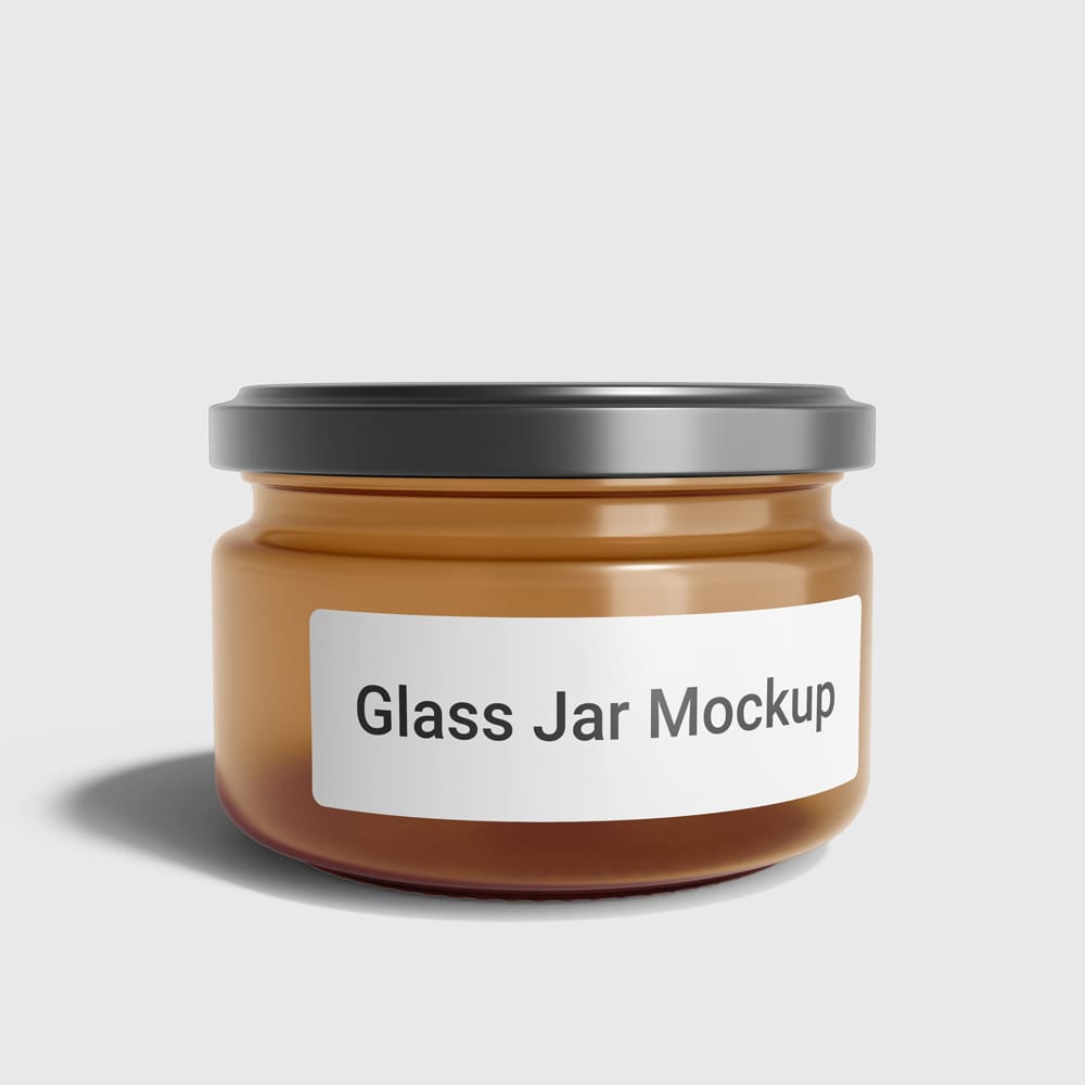 Free Glass Jar Mockup Template PSD