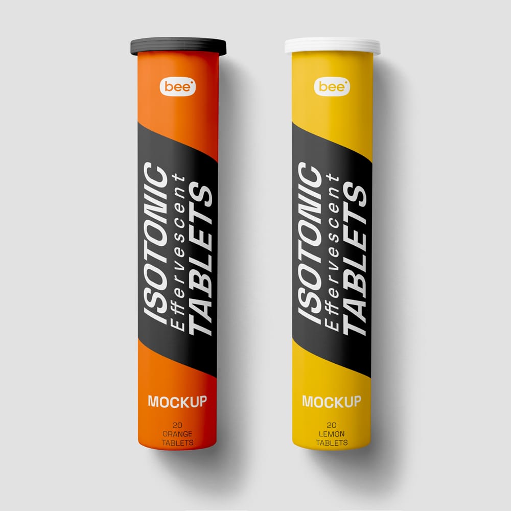 Free Isotonic Effervescent Bottle Mockups PSD