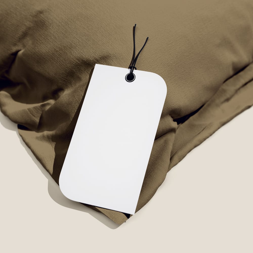 Free Label Tag Mockup Design PSD