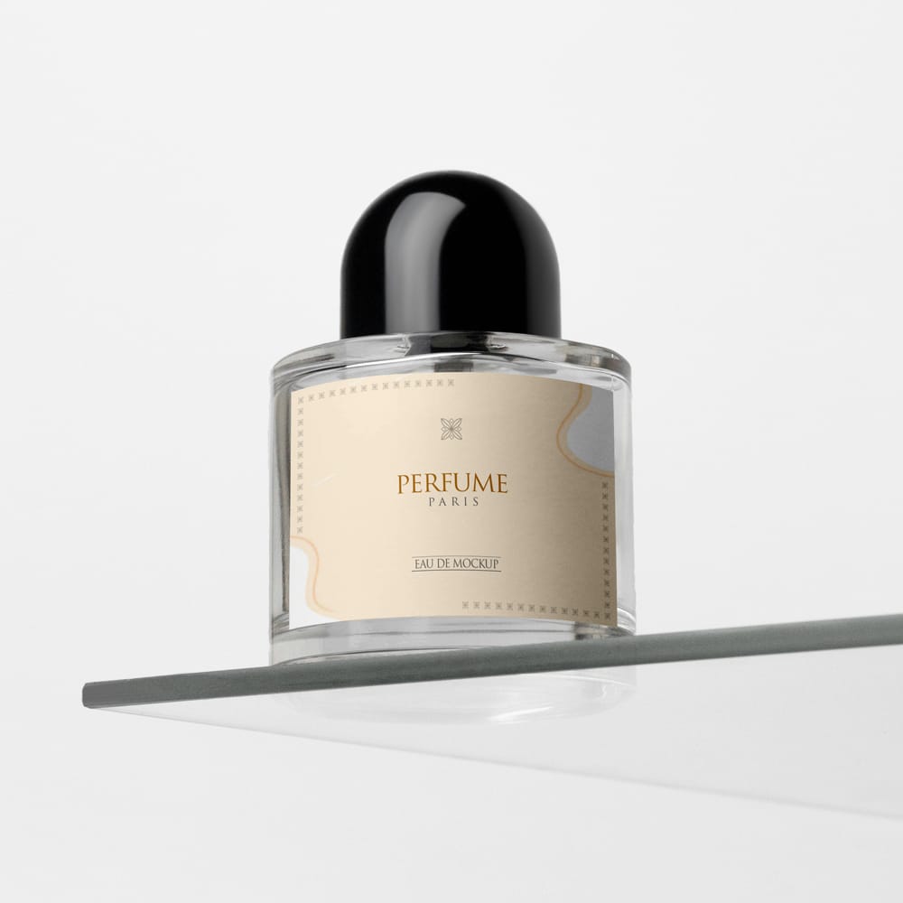 Free Luxury Perfume Bottle Mockup Template PSD