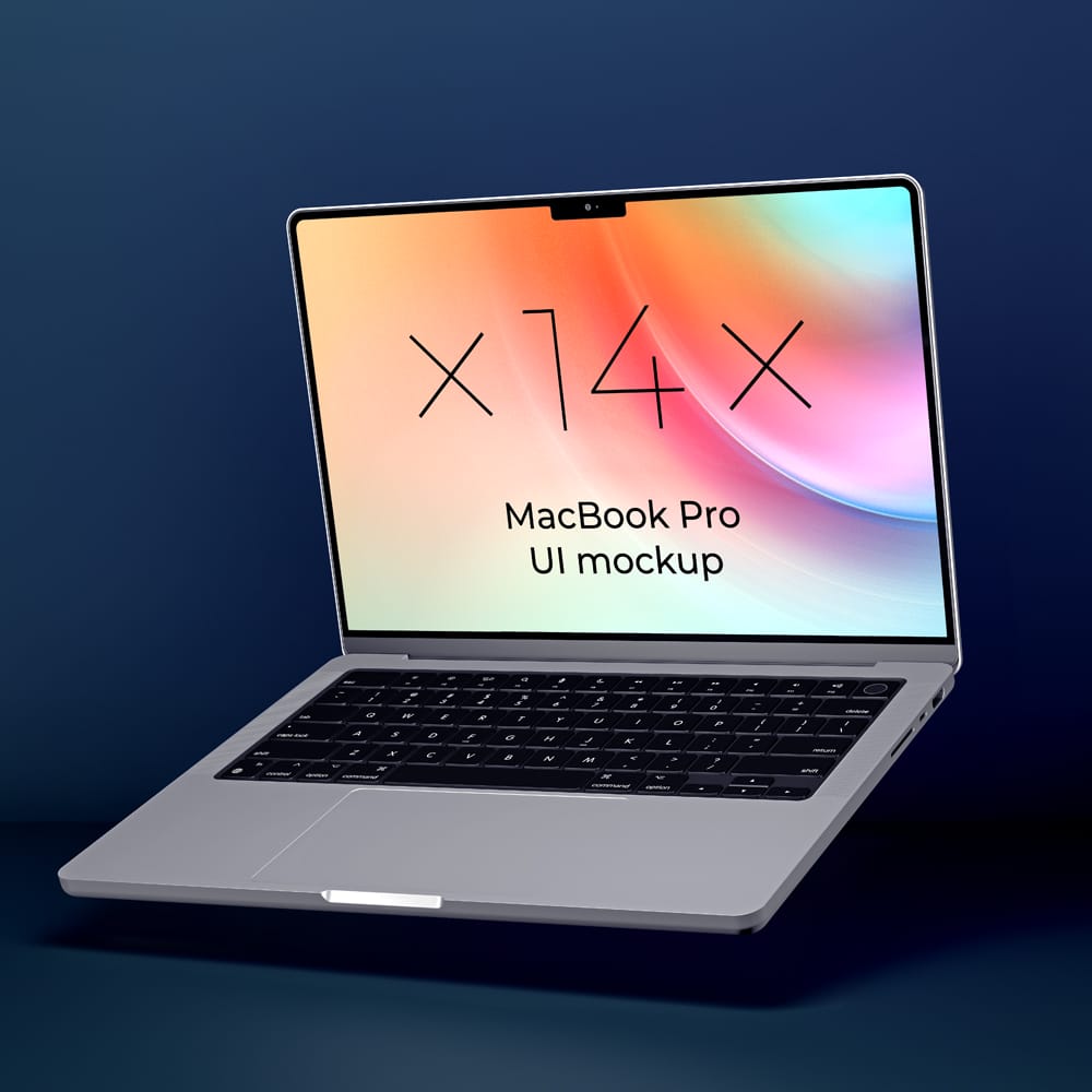 Free MacBook Pro Laptop Screen Mockup PSD