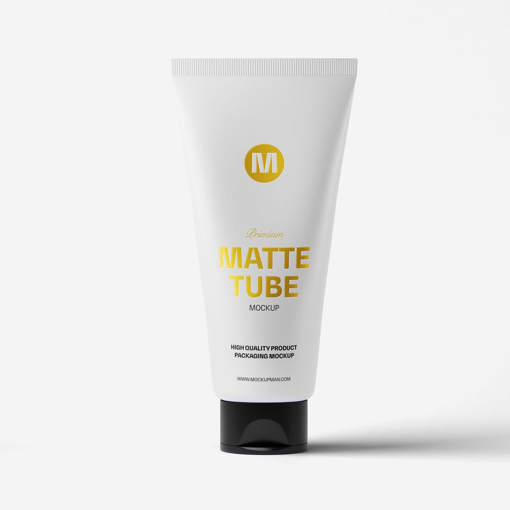 Free Matte Cosmetic Tube Mockup PSD