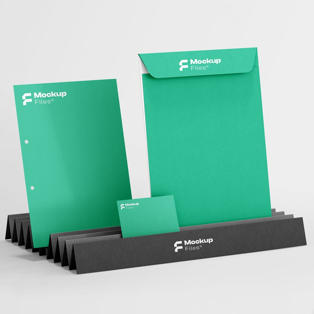 Free Minimalist Stationery Branding Mockup PSD