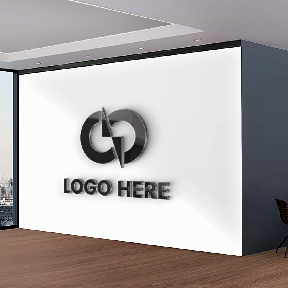 Free Modern Office Logo Mockup PSD