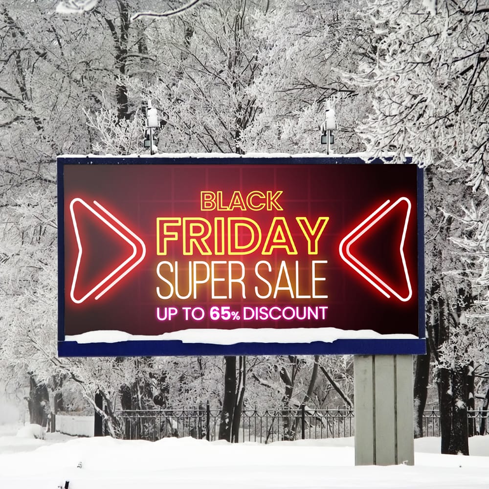 Free Party Advertising Billboard Mockup PSD