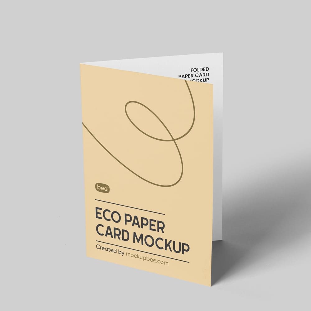 Free Perspective Folded Brochure Mockup PSD