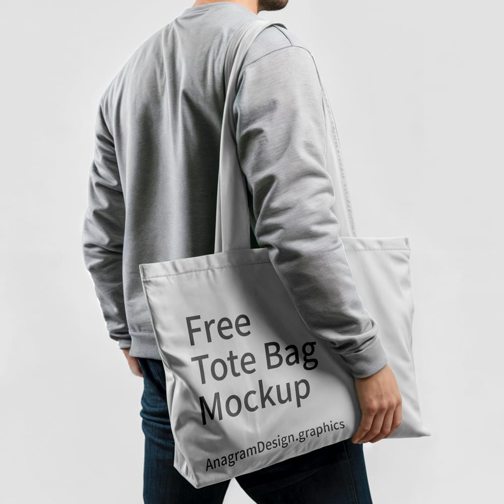 Free Photorealistic Tote Bag Mockup Template PSD