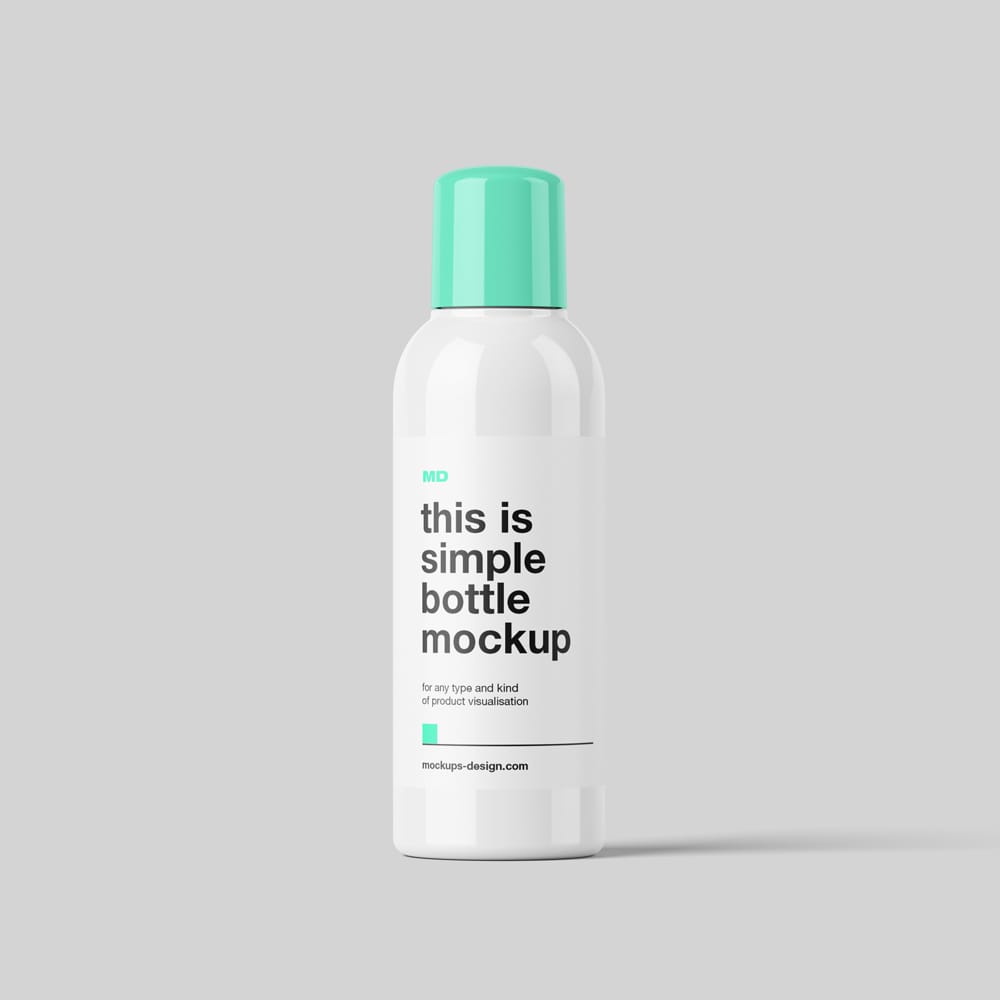 Free Plastic Bottle with Round Screwcap Mockup PSD